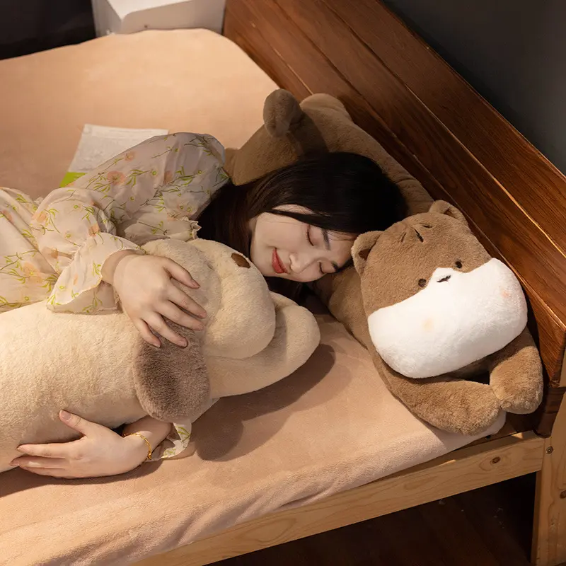 Lovely Dog Side Sleeping Body Pillow Soft Fluffy Sleep Clamping Leg Pillow Cute Rabbit Home Decor Throw Pillows Birthday Gifts