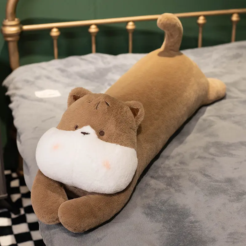 Lovely Dog Side Sleeping Body Pillow Soft Fluffy Sleep Clamping Leg Pillow Cute Rabbit Home Decor Throw Pillows Birthday Gifts