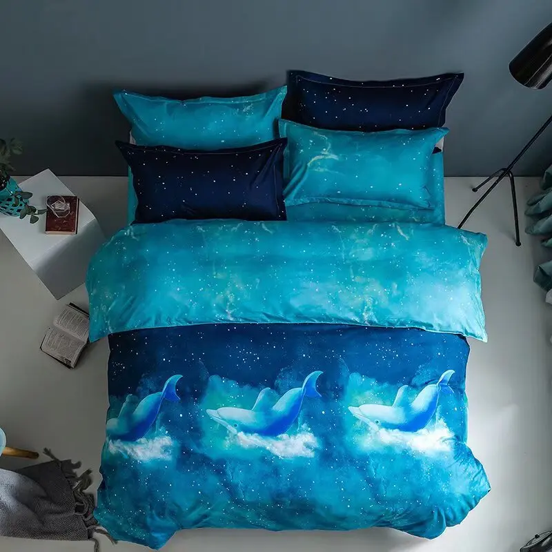 2025 New 3D Digital Printed Duvet Cover Set Romantic Starry Skincare Bedding Sets for Home Single Double Bed Comforter Cover Kit
