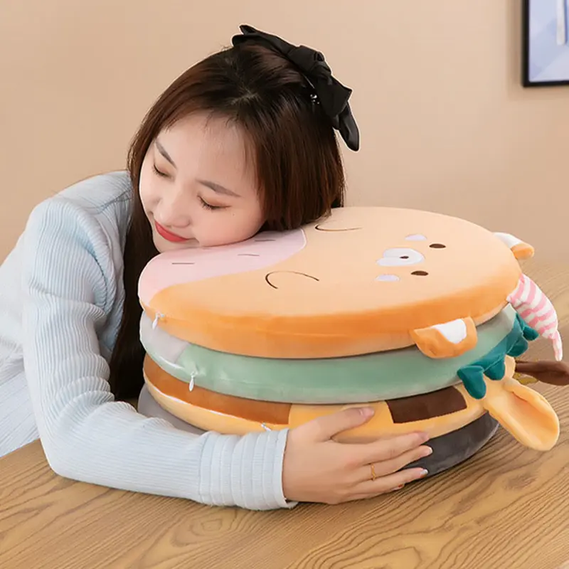 Cartoon Rebound Memory Foam Office Chair Cushion Lovely Animal Round Stretch Velvet Seat Cushion Removable and Washable Butt Pad