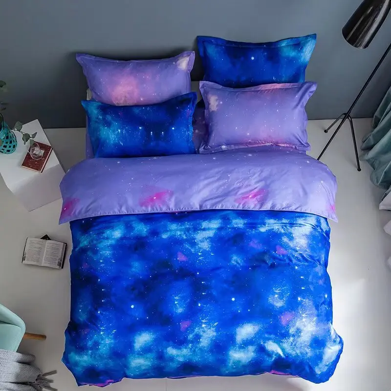 2025 New 3D Digital Printed Duvet Cover Set Romantic Starry Skincare Bedding Sets for Home Single Double Bed Comforter Cover Kit