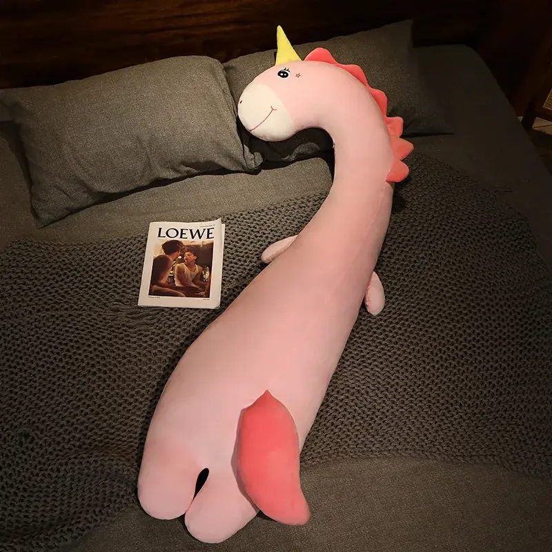 Soft Fluffy Lovely Throw Pillows for Girl  Cartoon Animal Side Sleeping Body Pillow Sleep Clamping Leg Pillow Birthday Present