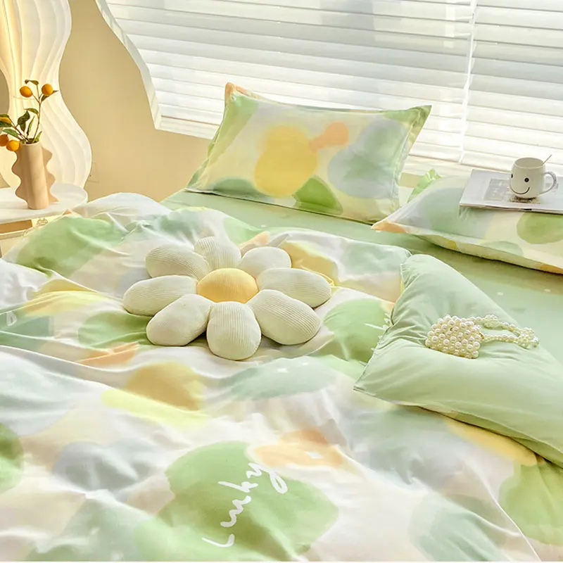 1 Pcs Cute Pattern Printed Duvet Cover Super Soft Skin Friendly Comforter Cover for Sleeping Naked Single and Double Bed Clothes