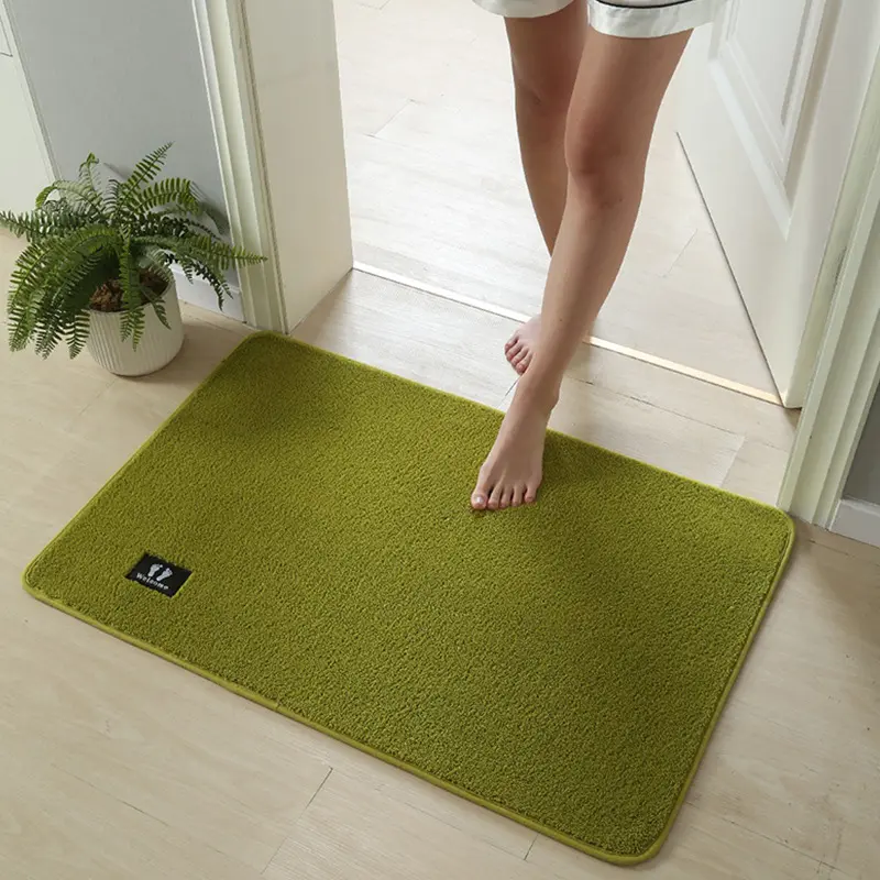 Super Non-slip Carpets Super Absorbent Bathroom Mat Solid Color and Ultra Soft for Bathroom Bedroom Quick Drying Washable Rugs