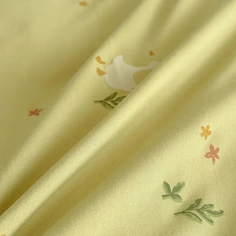 Fashionable Cartoon 3D Printed Soft Four Piece Bed Set Ab Double-Colored Skin-Friendly Bed Sheet Home Bed Linens for Adults