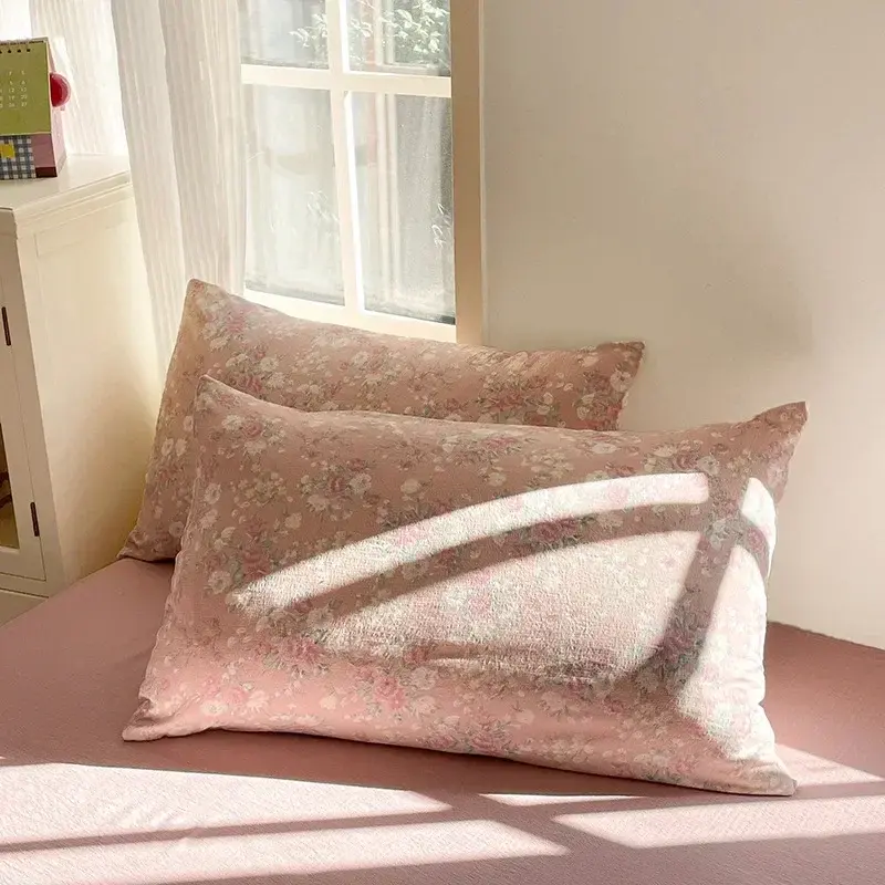4Pcs Jacquard Double-Layer Yarn Fitted Sheet Grade A Home Dormitory Bedding Set Cloud Touch Soft Skin-Friendly Bedroom Decor