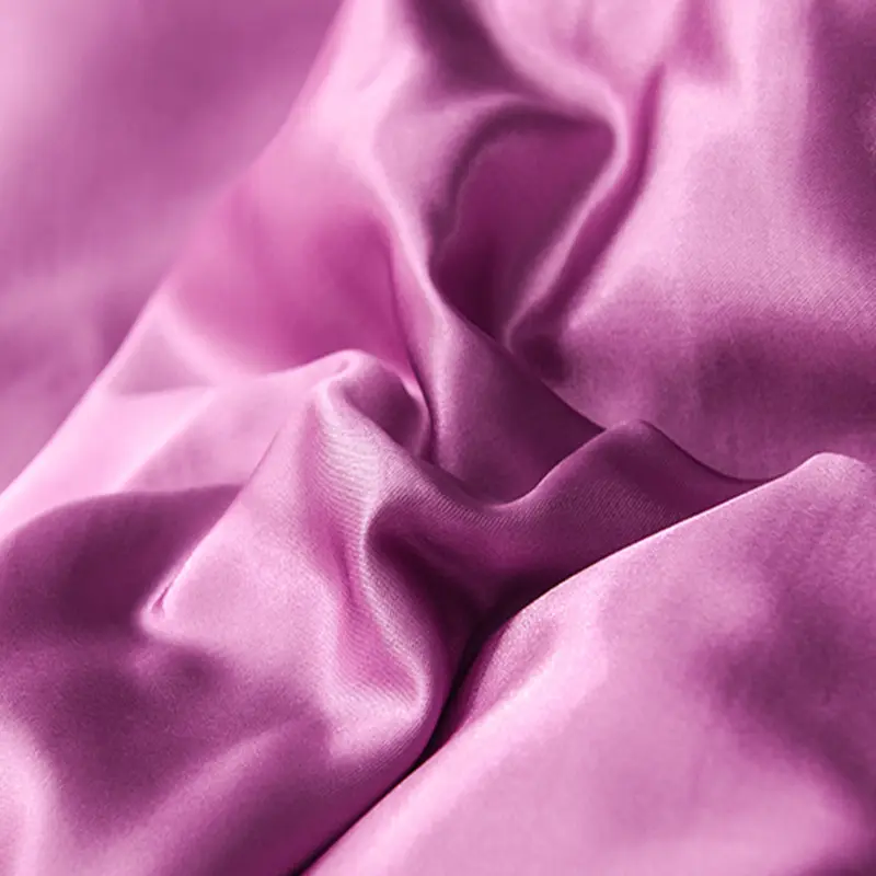 Summer New Solid Rayon Silk Bedding Set Satin Ice Silk Skin Friendly Lightweight Quilt Set Adult Bedclothes for Home Dormitory
