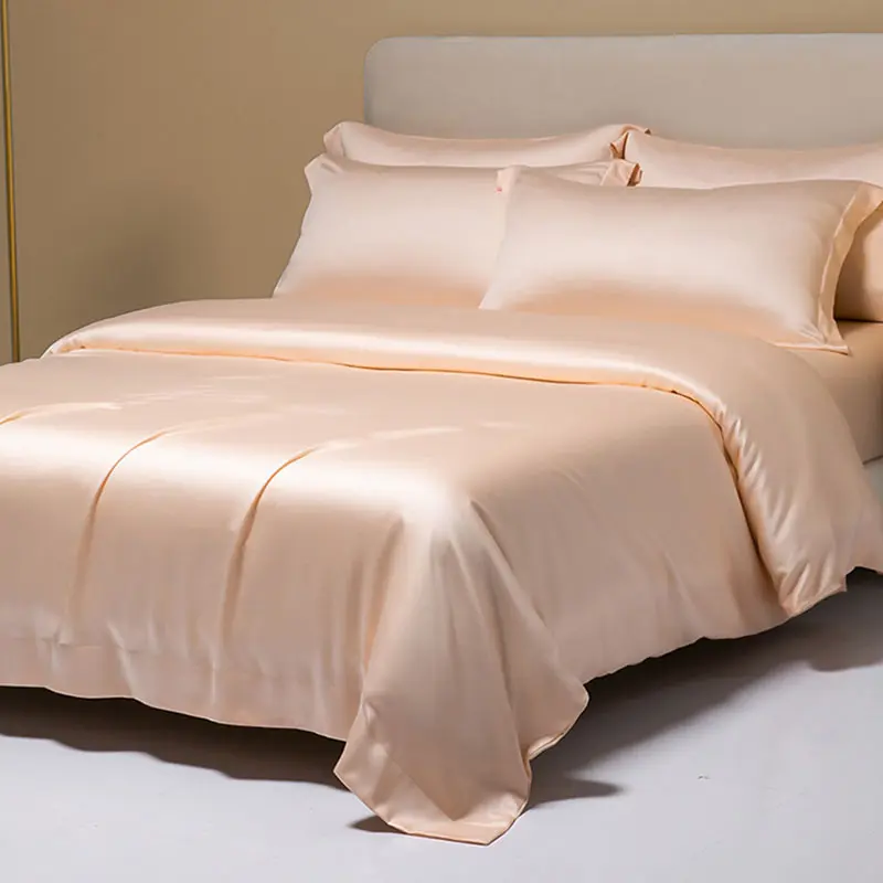 Luxury 100% Tencel Solid Color Bedding Sets Silky Cooling Ultra Soft Quilt Cover Set for Summer Full Single Double Bedclothes