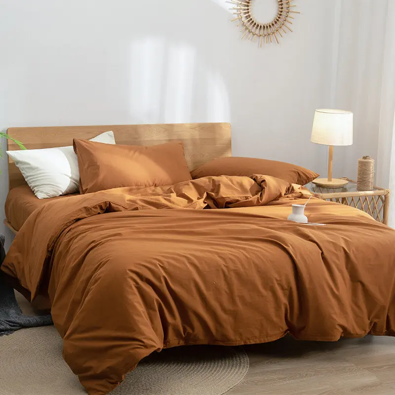High Quality 100% Cotton Soft Bedding Sets Skin Friendly Cozy Single Double Bed Liners Comforter Set for Adults and Children
