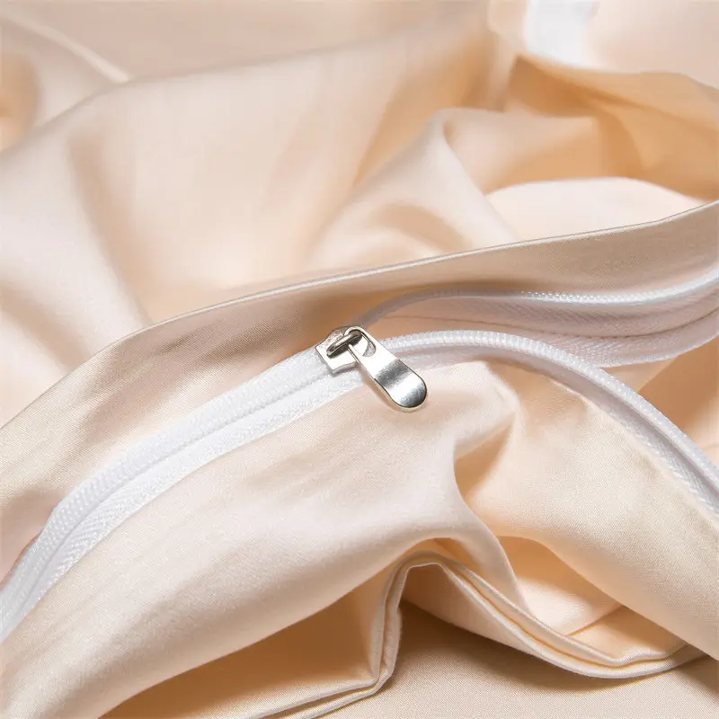 Luxury 100% Tencel Solid Color Bedding Sets Silky Cooling Ultra Soft Quilt Cover Set for Summer Full Single Double Bedclothes