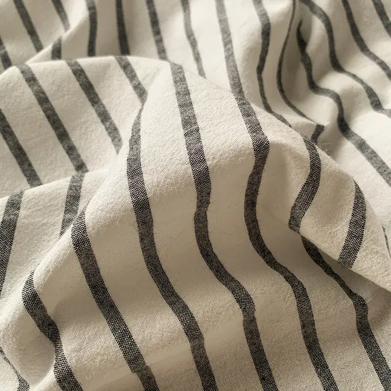 New Shell Edge Pure Cotton Soft Duvet Cover Simple Striped Printed Skin Friendly Comforter Sets Washable Non Fading Bed Linens