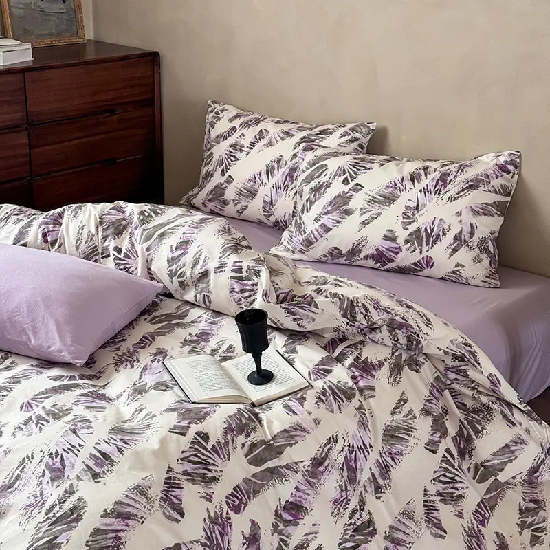New 100% Cotton Floral Print Bedding Sets Cozy Skin Friendly Soft Comforter Set Naked Sleeping Textile Supplies for All Seasons