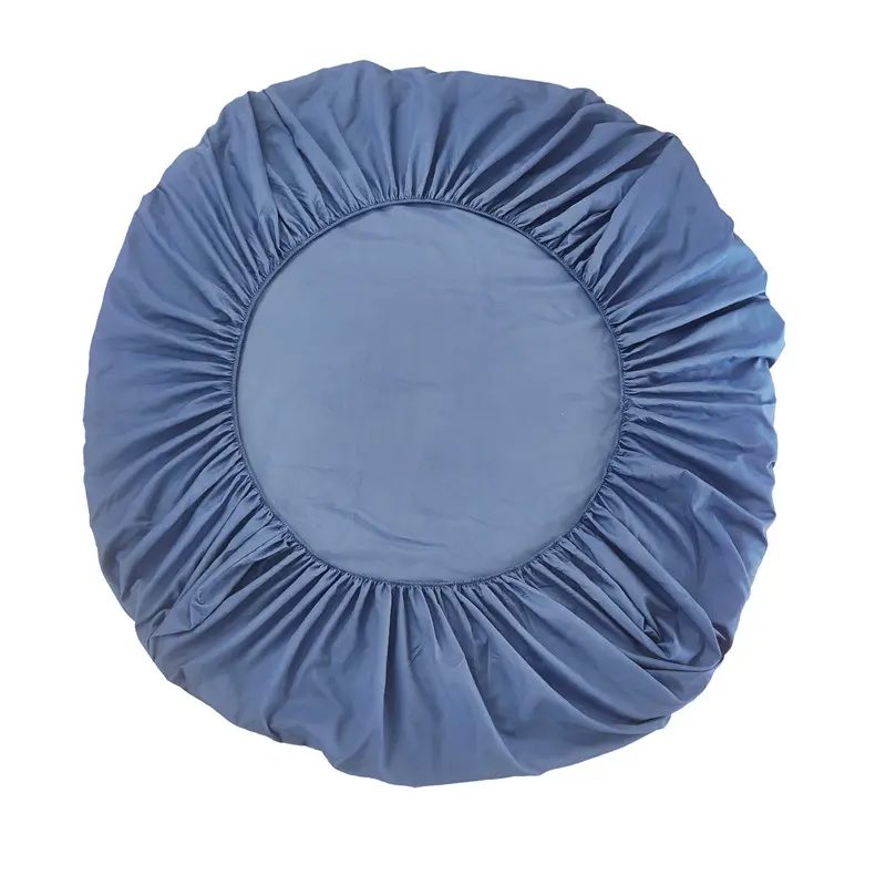 Simple Solid Color Fitted Bed Sheet Queen Home Bed Linen with Elastic Band King Size Soft Comfortable Sheets Durable Bed Cover