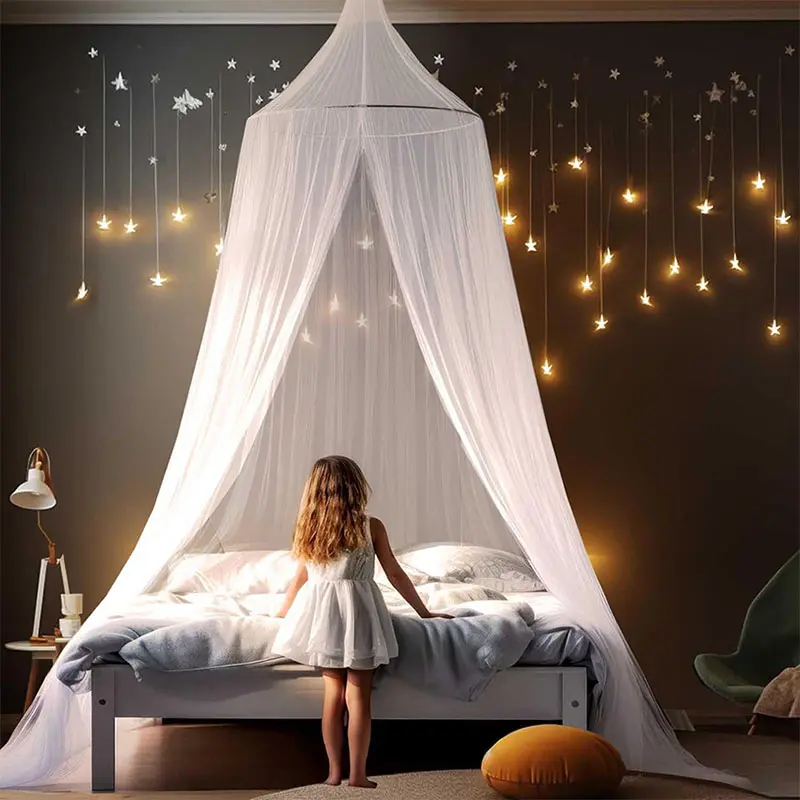 Simple Hanging Mosquito Nets with Hooks Universal Size Bed Curtain Without Installation Indoor Outdoor Mosquito Proof Tent Net