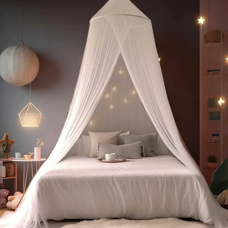 Simple Hanging Mosquito Nets with Hooks Universal Size Bed Curtain Without Installation Indoor Outdoor Mosquito Proof Tent Net