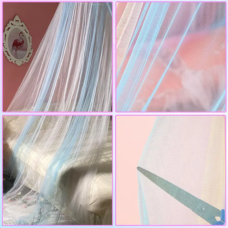 Simple Hanging Mosquito Nets with Hooks Universal Size Bed Curtain Without Installation Indoor Outdoor Mosquito Proof Tent Net