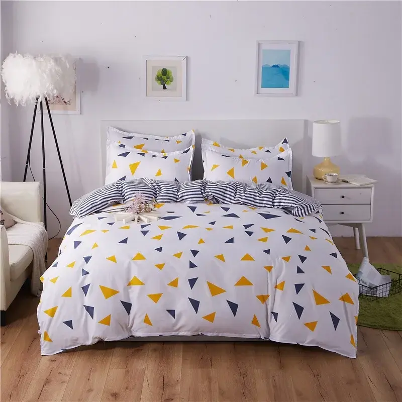 Simple Printed Queen Duvet Cover Set King Size Lovely Single Double Blanket Comforter Covers King Quilt Cover and Pillowcase