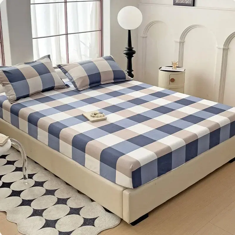 Japanese Style Single Piece Thickening Fitted Sheet Skin-Friendly Comfortable Mattress Protection Cover Queen/king Bed Topper