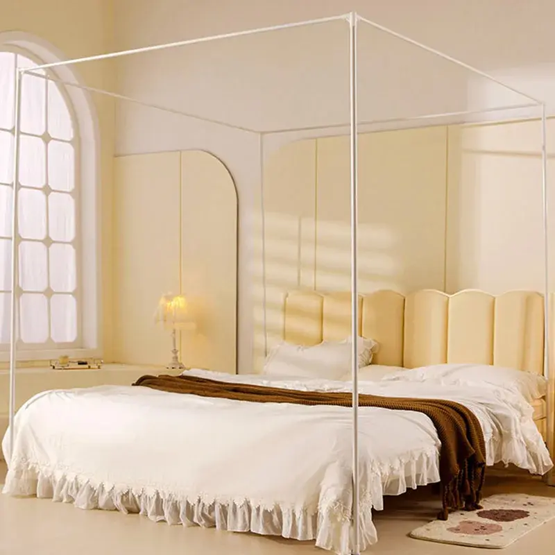 Simple Large Space Square Mosquito Net Encrypt Mesh Insect Proof Bed Curtain with Bracket Household Dust-Proof Bed Nets