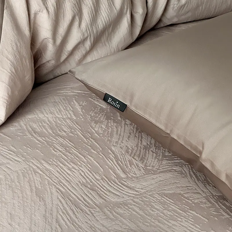 High Quality Long Staple Cotton Jacquard Bedding Sets High End Brushed Duvet Set for Autumn Winter Single Bedclothes for Home