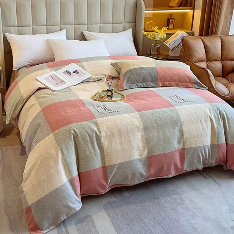 Nordic Style Pure Cotton Single Duvet Cover Thick Brushed Quilt Cover for Autumn Winter Skin Friendly Ultra Soft Home Textile