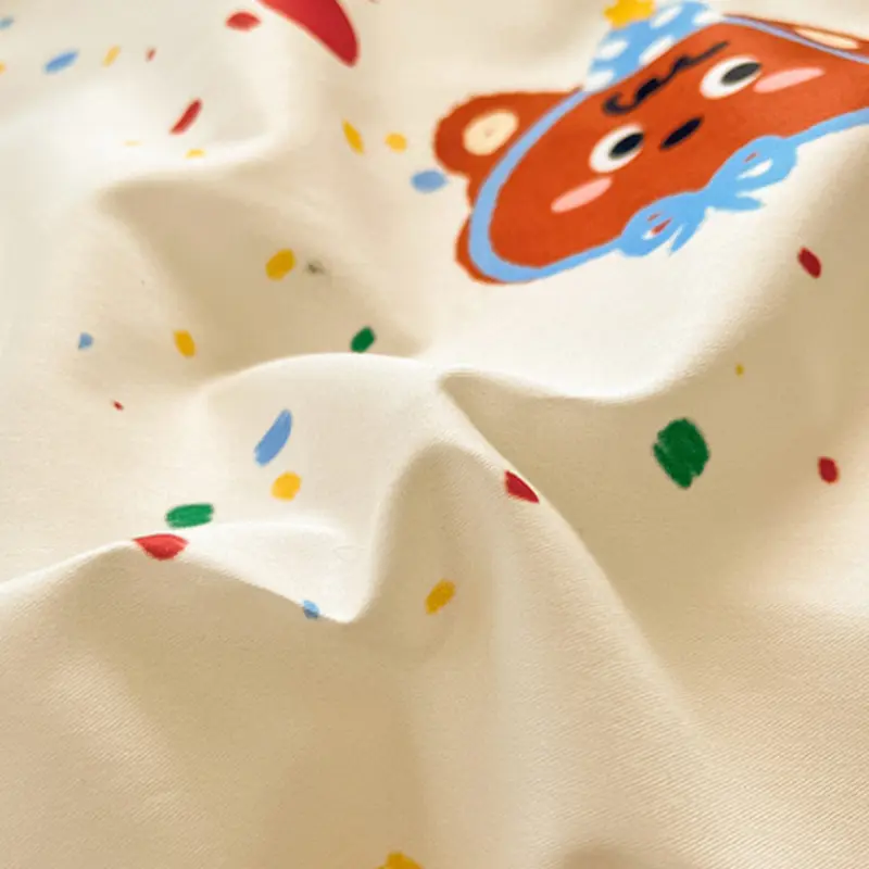 1Pcs 100% Cotton Printed Duvet Cover Cartoon Pattern Skin Friendly Breathable Comforter Cover Bedclothes for Children Students
