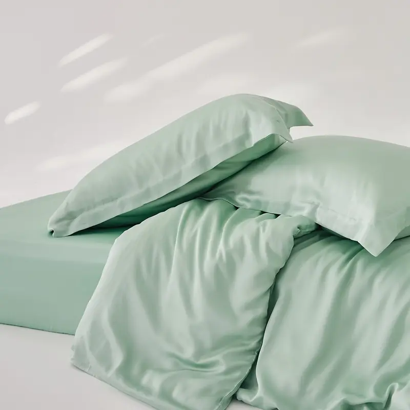 Luxury Lyocell Fiber Duvet Cover Solid Color Comforter/Quilt Cover Silky Queen Single Size Summer Home Bedding Cover 220*240cm