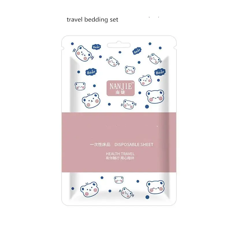 Disposable Bed Sets Non-Woven Fiber Dirty Proof Portable Bedding For Travel Hotel Business Isolation Sheet Duvet Cover Pillowcas