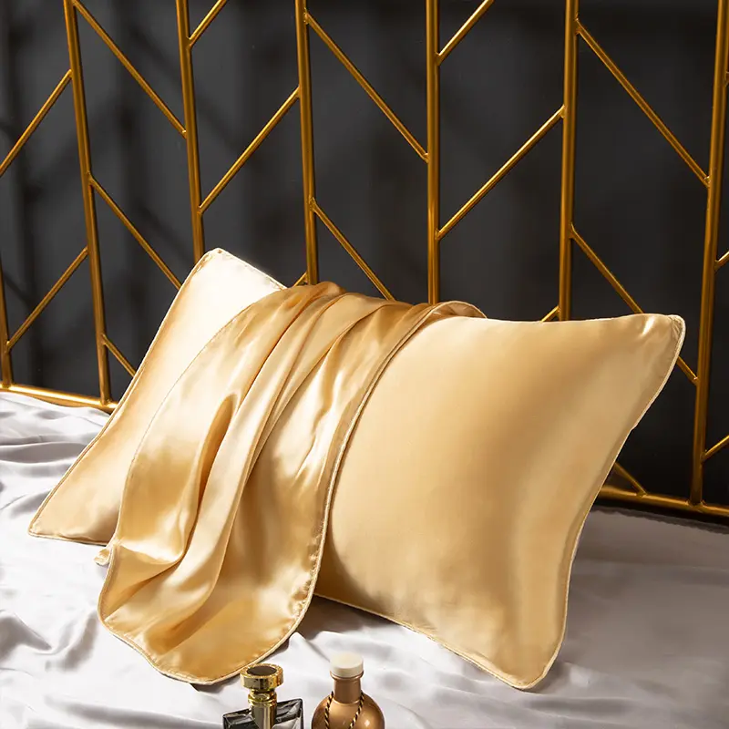 100% Silk Pillowslip 19Momme Mulberry Natural Silk Pillowcase B Side Bamboo Fiber Summer Home Bed AB Side Silk Pillowcase