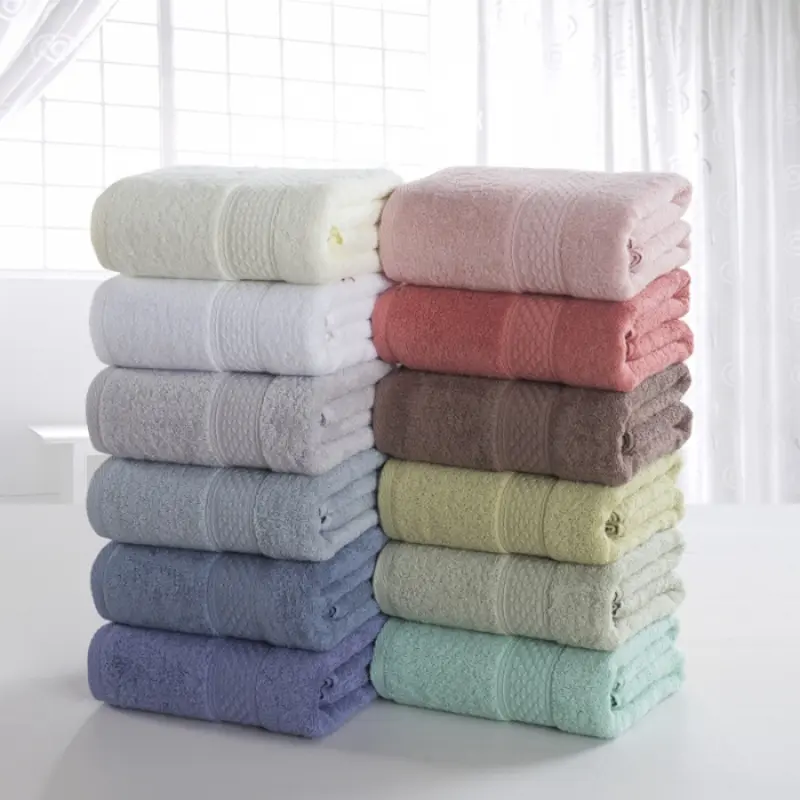 3pcs Towel Set 100%Cotton Face+Bath Washcloth for Adults Kids,Beach Towels,Soft,Absorption,Simple Style Hotel Bathroom Textile