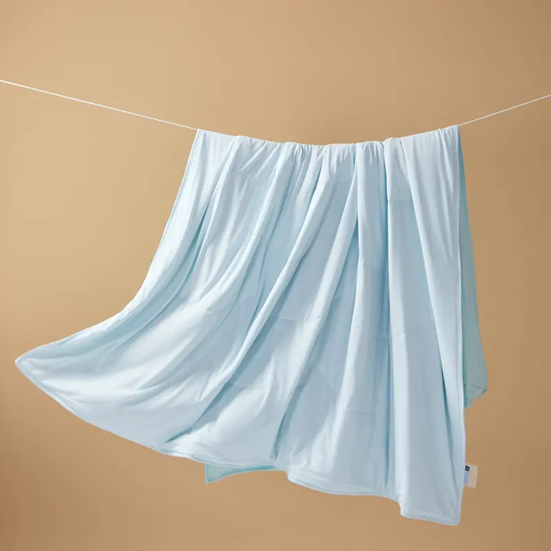 Blue Cooling Summer Quilt,Lightweight Air Condition Comforter,Double Side Cold Blanket For Home 150*200cm Thin Quilt