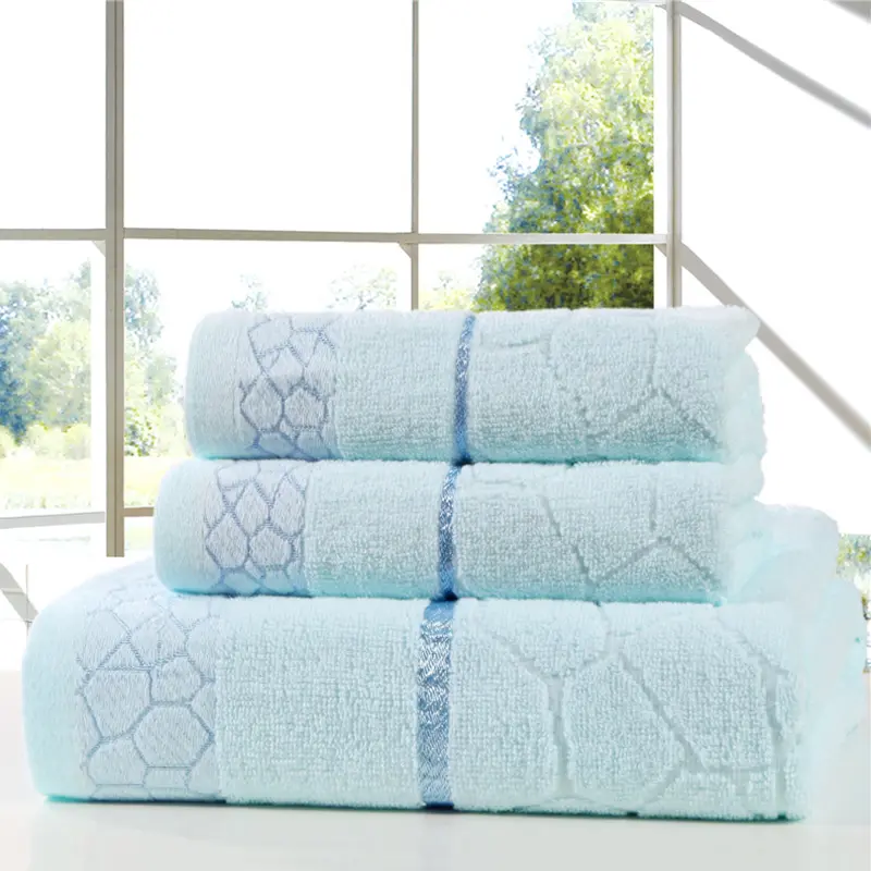 3pcs Towel Set 100%Cotton Face+Bath Washcloth for Adults Kids,Beach Towels,Soft,Absorption,Simple Style Hotel Bathroom Textile