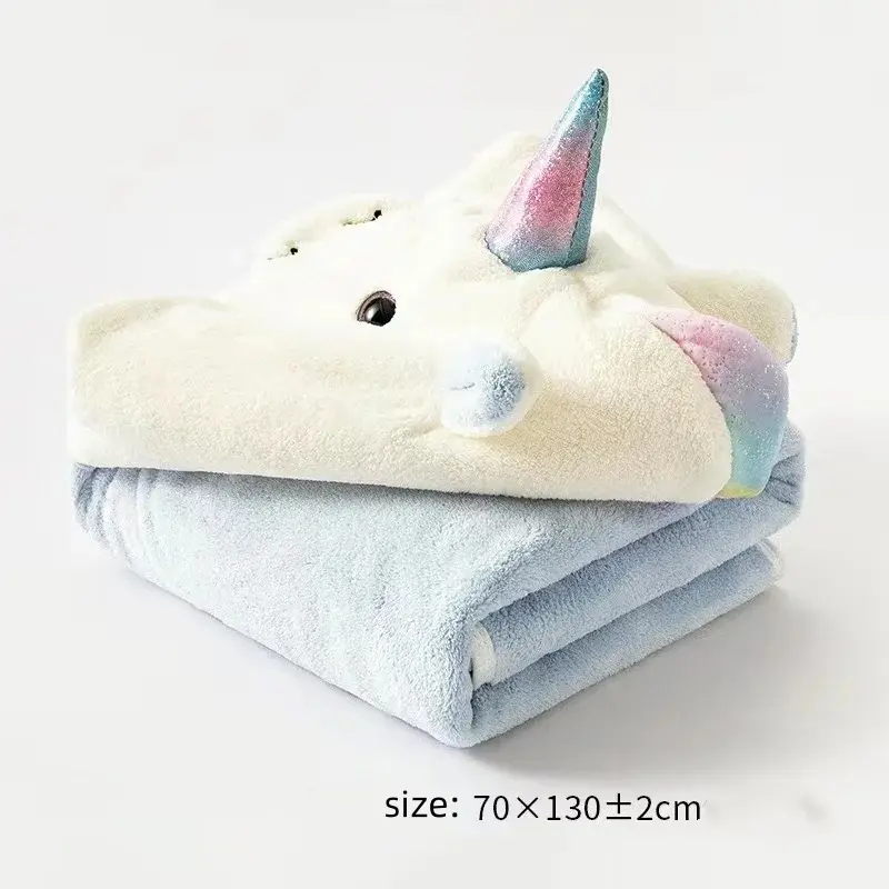 Cotton Child Robe Bath Towel Cartoon Hoodies Cloak for Children Boys Girls Beach Towels Bath Blanket Absorbent Infant Bathrobe
