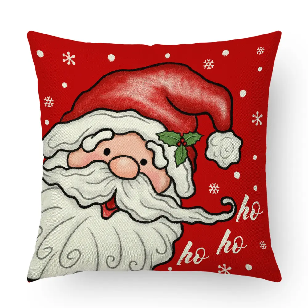 45*45cm Christmas Decor Cushion Cover Pillowcase Sofa Cushion Pillow Cases Imitation linen Pillow Covers Home Xmas Decoration