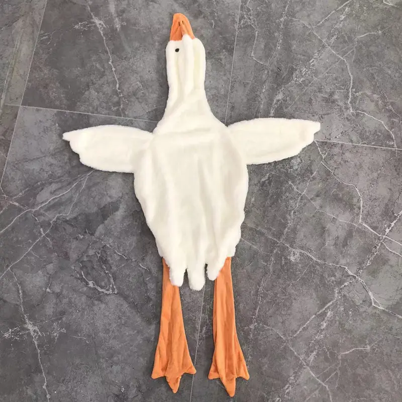 130cm Hot White Goose Plush Pillowcase Stuffed Soft Sleeping Duck Cushion Cover DTY Sofa Bed Decor Cushion Kids Children Gifts