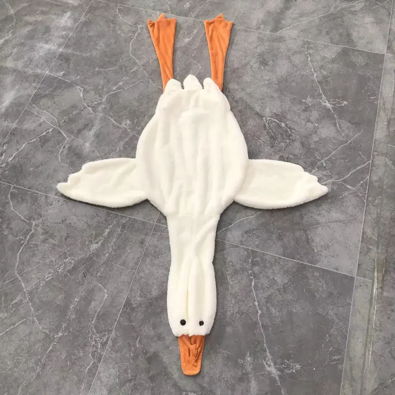 130cm Hot White Goose Plush Pillowcase Stuffed Soft Sleeping Duck Cushion Cover DTY Sofa Bed Decor Cushion Kids Children Gifts