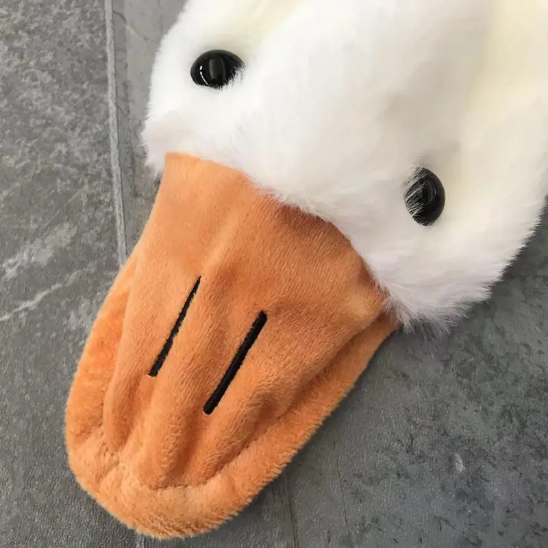 130cm Hot White Goose Plush Pillowcase Stuffed Soft Sleeping Duck Cushion Cover DTY Sofa Bed Decor Cushion Kids Children Gifts