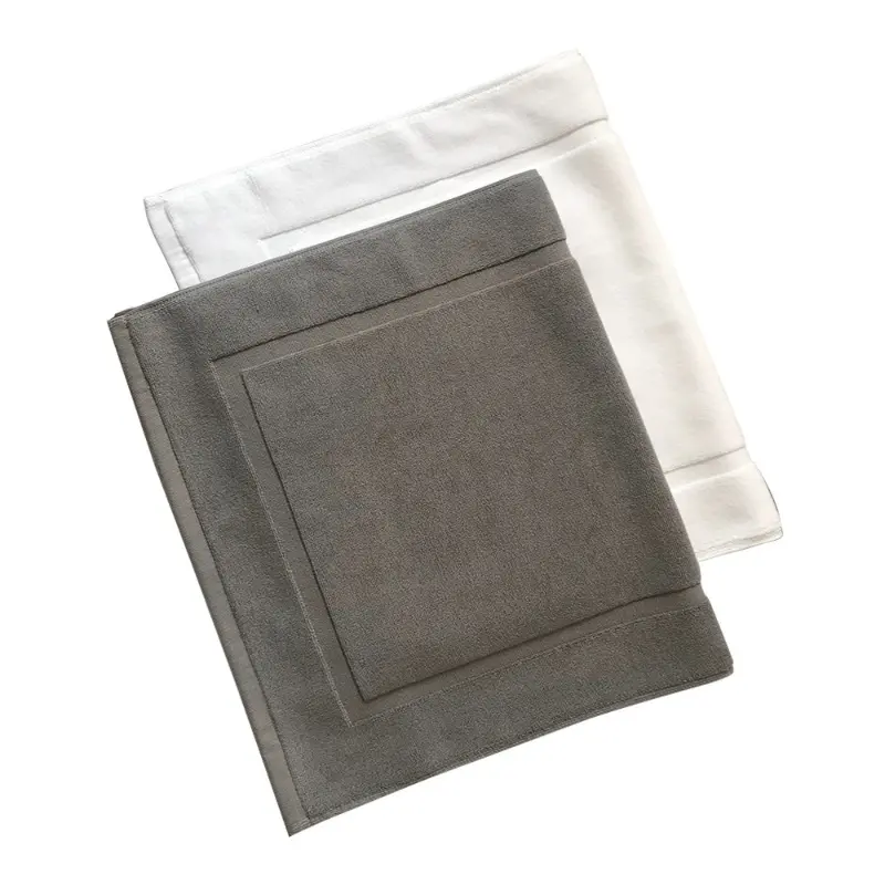 Grey Jacquard Floor Towel For Hotel Home,Foot Bathroom Mat,High Quality 100%Cotton Non-slip Water Uptake Bathtub Towels 50*80cm