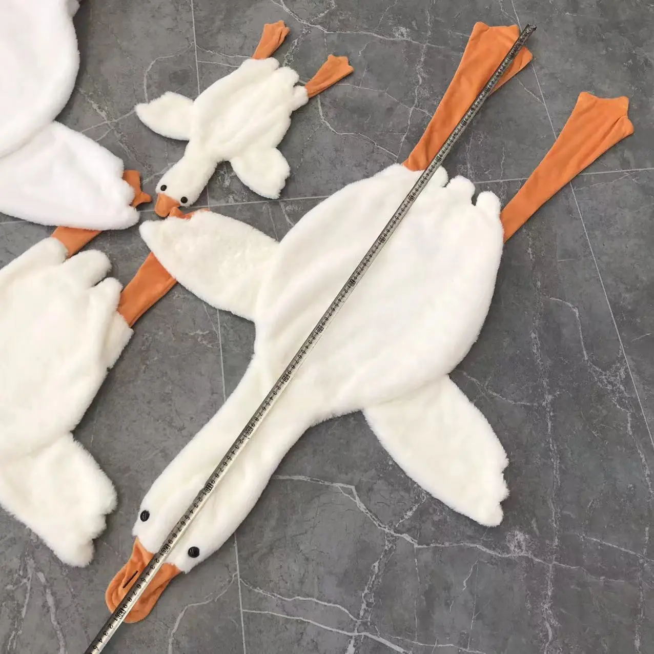 130cm Hot White Goose Plush Pillowcase Stuffed Soft Sleeping Duck Cushion Cover DTY Sofa Bed Decor Cushion Kids Children Gifts