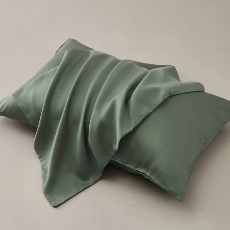 Luxury Silky Solid Pillow Case Natural Bamboo Lyocell Fiber Pillowcase Smooth Cooling Summer Bed Home Pillow Cover 48*74cm*2pcs