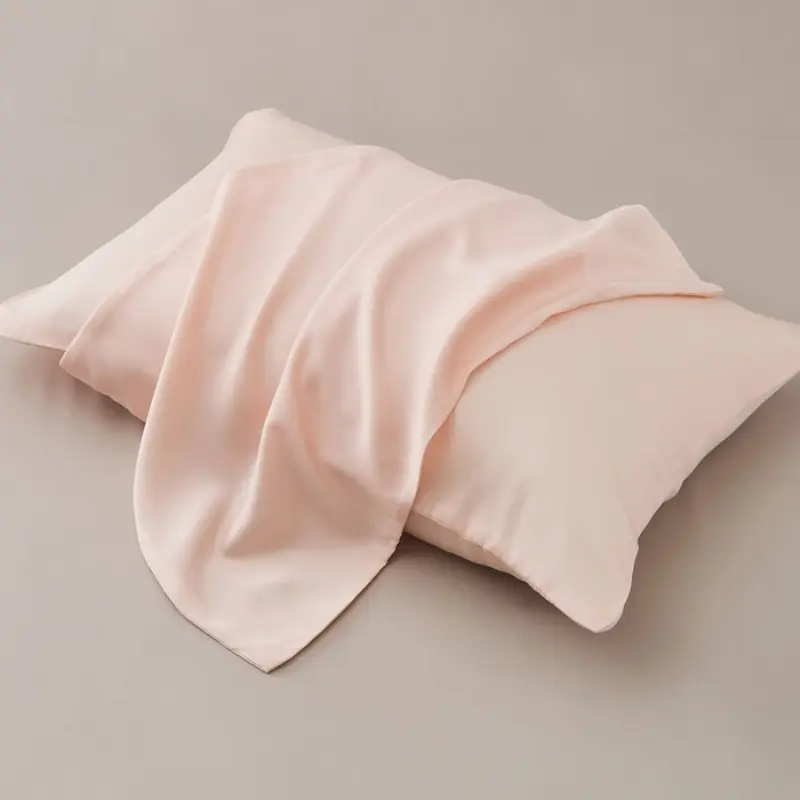 Luxury Silky Solid Pillow Case Natural Bamboo Lyocell Fiber Pillowcase Smooth Cooling Summer Bed Home Pillow Cover 48*74cm*2pcs