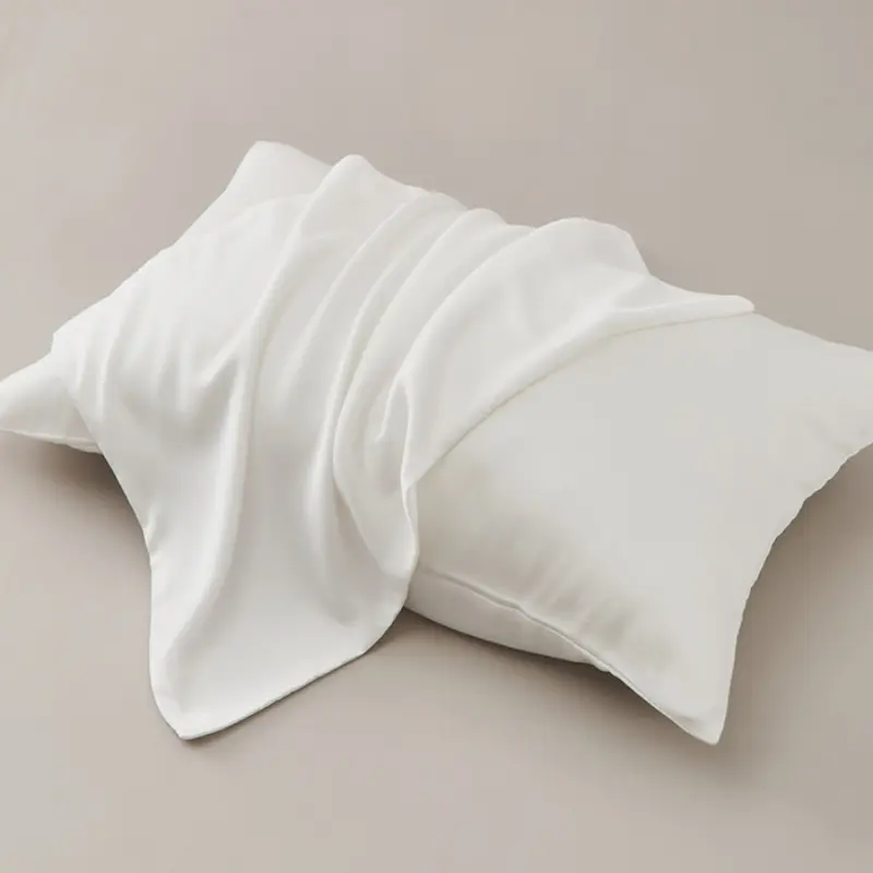 Luxury Silky Solid Pillow Case Natural Bamboo Lyocell Fiber Pillowcase Smooth Cooling Summer Bed Home Pillow Cover 48*74cm*2pcs