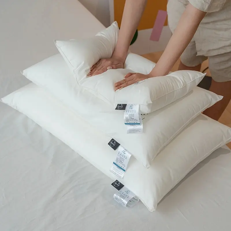 Home Cotton Sleeping Pillow 40*60cm Filling By Polyester Fiber Japan&Korean White Neck Health Bed Pillows 40x60cm For Single