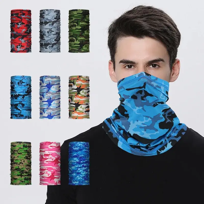UV Protection Scarf Ice Silk Face Cover mask Neck Tube Quick-drying Outdoor Fishing Cycling Magic Motorcycle Breathable Bandana