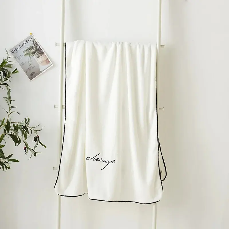 Super Soft Bath Towel 60*120cm Coral Fleece Towels For Swimming Beach Home Shower Sports Blue White Absorb Kids Adult banket 1pc