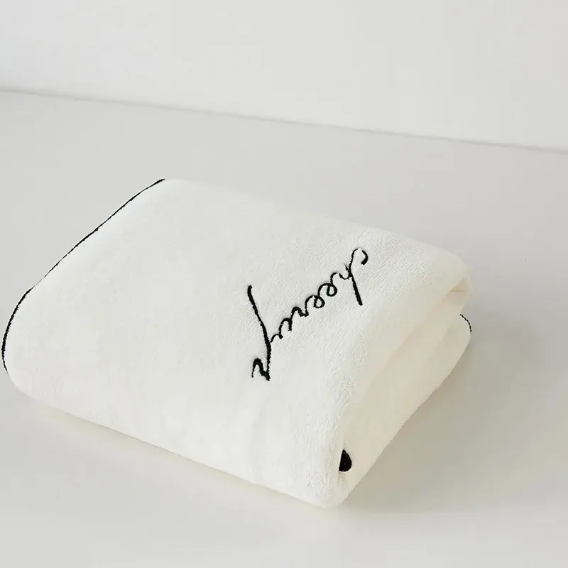 Super Soft Bath Towel 60*120cm Coral Fleece Towels For Swimming Beach Home Shower Sports Blue White Absorb Kids Adult banket 1pc
