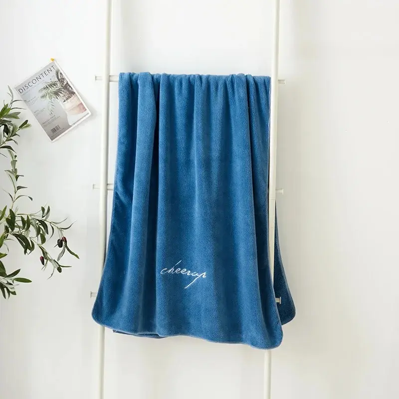 Super Soft Bath Towel 60*120cm Coral Fleece Towels For Swimming Beach Home Shower Sports Blue White Absorb Kids Adult banket 1pc