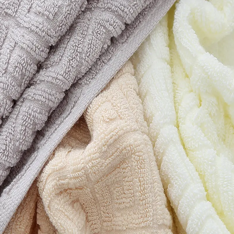 2Pc Thickened Absorbent Face Towel With Gift Box,Soft Quick Dry Grey Pure Cotton Jacquard Wash Clothes For Home Hotel Universal