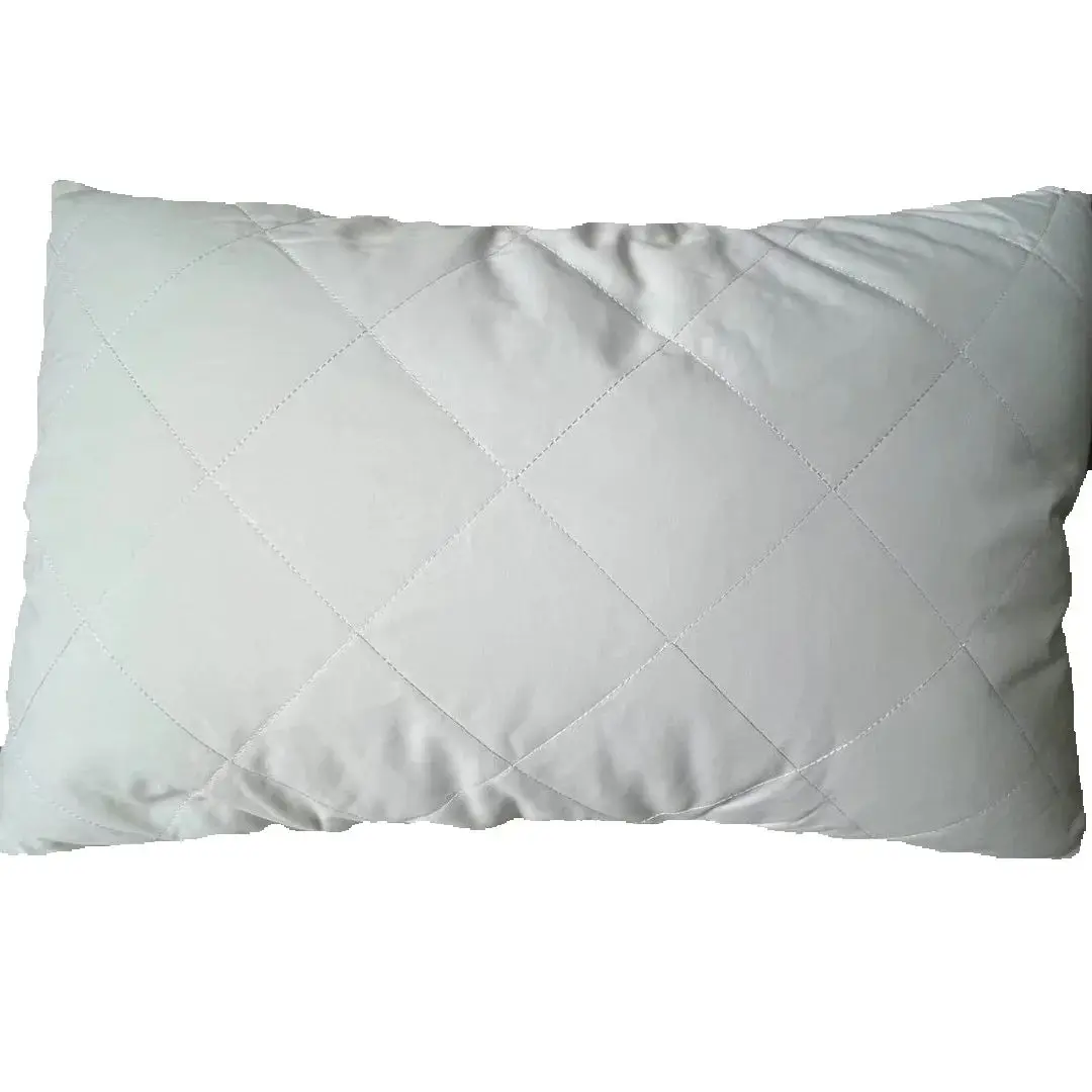 100% Cotton Pillow with filling Patchwork Grid Neck Pillow Cervical Therapy Home Bed Sleeping Neck Support White Hotel Pillow