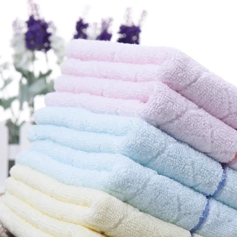 1/2pcs 34*75cm 100%Cotton Face Hand Towels Soft Water Absorbsent Washcloth Solid Pink Blue Universal Home Hotel Bathroom Textile